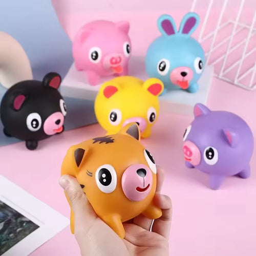 Talking Animal Baby Toys Jabber Ball Tongue Out Stress Relieve Soft Cute Tiger Pig Dog Ball Great Gifts for Kids Adult Baby Toy
